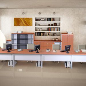 Islas de trabajo Lineal en Melamina